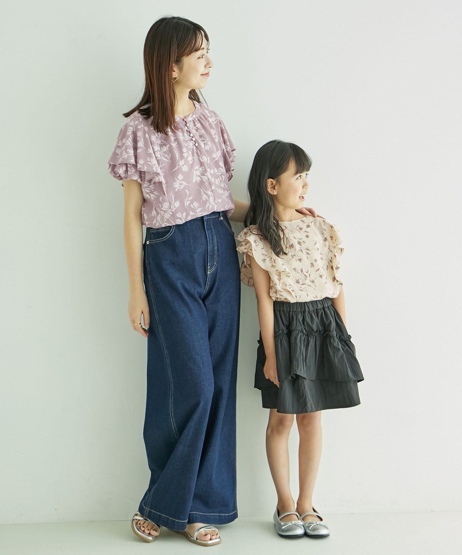 Rope&rsquo;Picnic「花柄ラッフルブラウス/リンクコーデ」|シャツ・ブラウス|