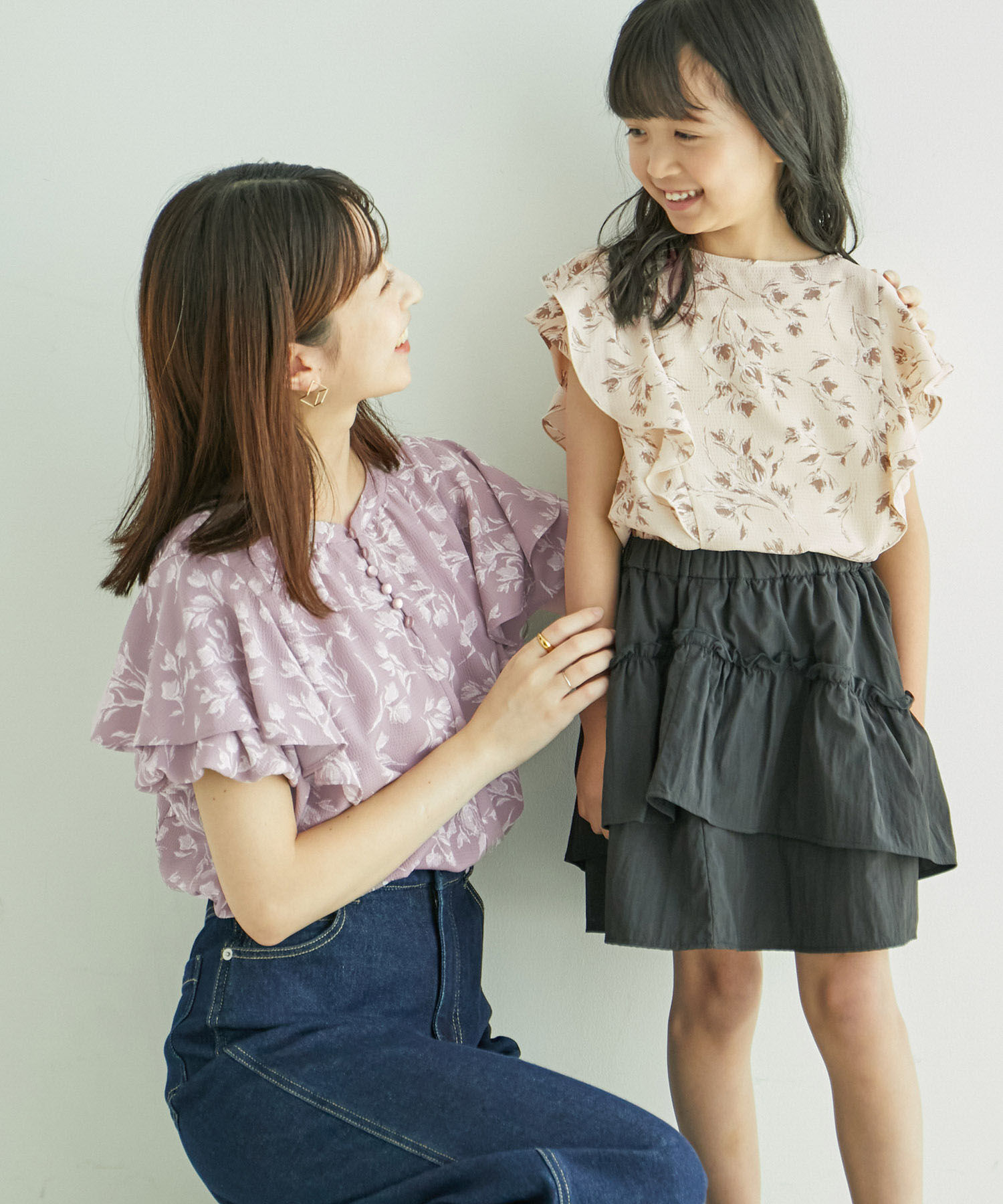 Rope&rsquo;Picnic「花柄ラッフルブラウス/リンクコーデ」|シャツ・ブラウス|