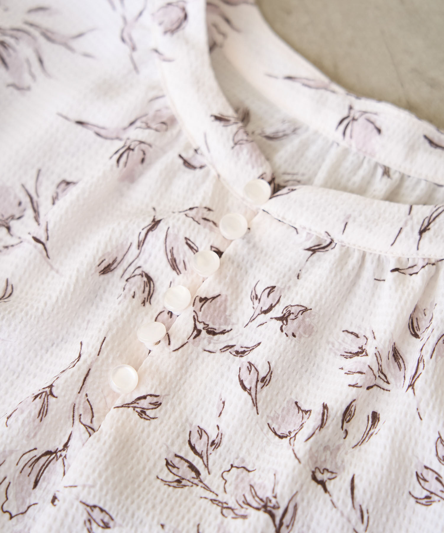 Rope&rsquo;Picnic「花柄ラッフルブラウス/リンクコーデ」|シャツ・ブラウス|