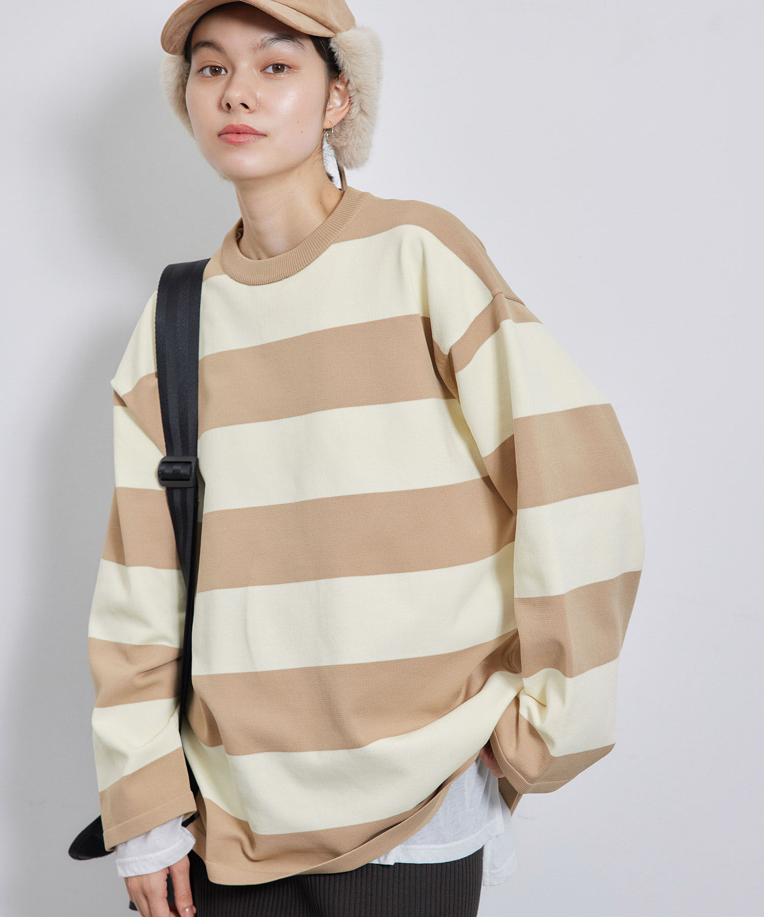 Rope&rsquo;Picnic「太ボーダーニットプルオーバー」|ニット・セーター|