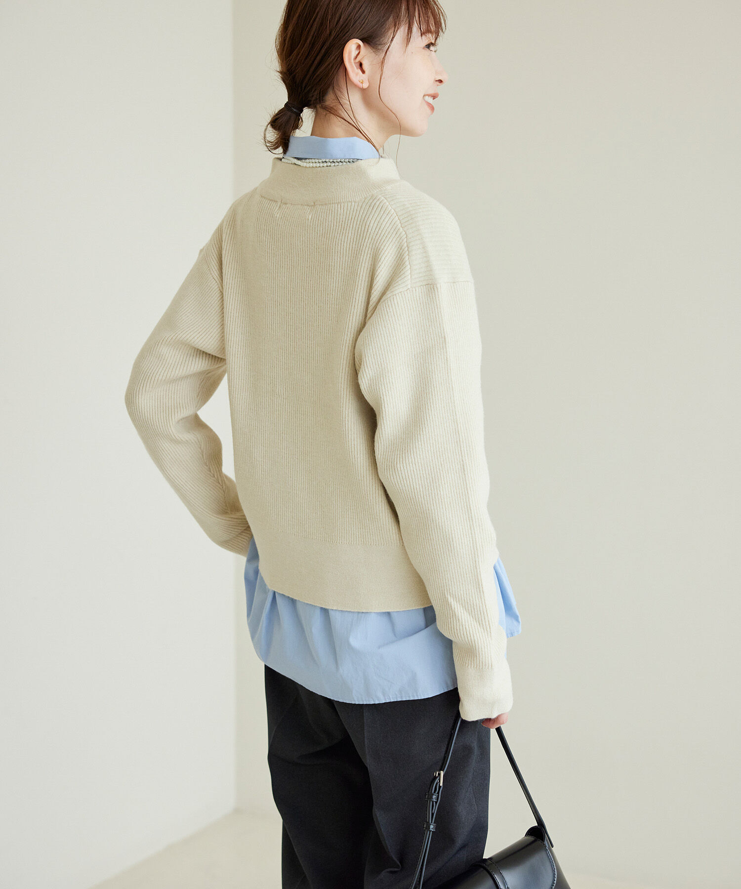 Rope&rsquo;Picnic「ハーフジップニットプルオーバー」|ニット・セーター|