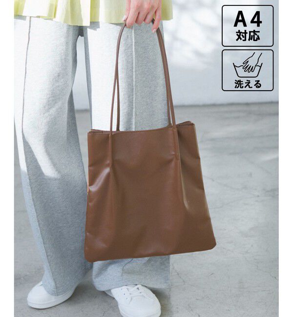 ROPE PICNIC PASSAGE「【A4対応・洗える】3層ミドルトートバッグ/通勤対応・新色追加」|トートバッグ|ブラウン系(22)
