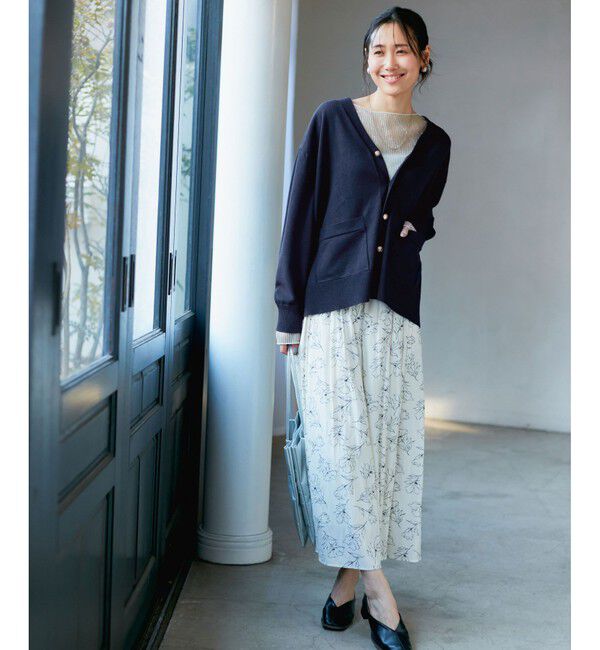 Rope&rsquo;Picnic「シルク混Ｖネック金ボタンニットカーディガン」|カーディガン|