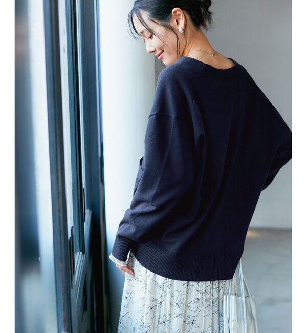 Rope&rsquo;Picnic「シルク混Ｖネック金ボタンニットカーディガン」|カーディガン|