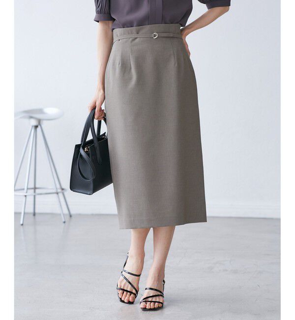 Rope&rsquo;Picnic「【UV対応】【リネンライク・シリーズ】アイラインスカート/通勤・セットアップ対応」|スカート|