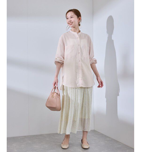 Rope&rsquo;Picnic「着丈が選べるバンドカラー無地シアーシャツ」|シャツ・ブラウス|