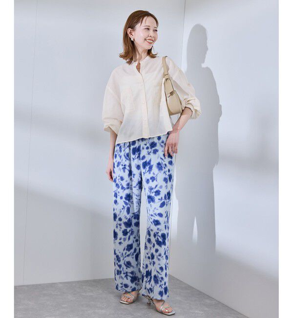 Rope&rsquo;Picnic「着丈が選べるバンドカラー無地シアーシャツ」|シャツ・ブラウス|