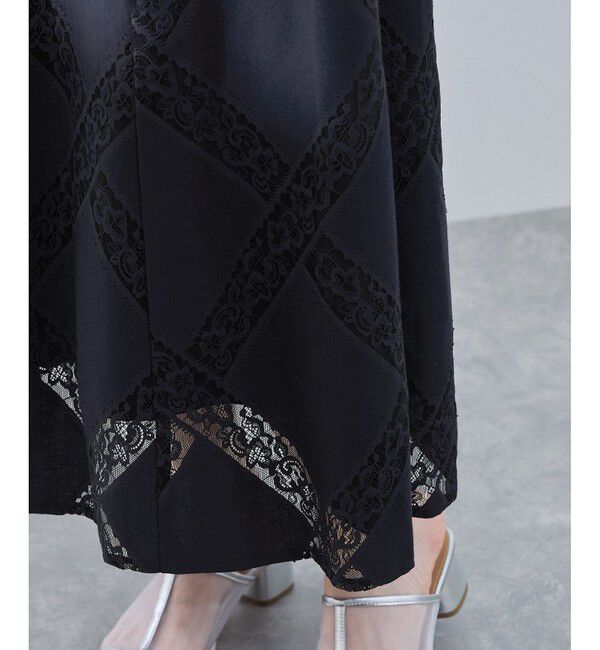 Rope&rsquo;Picnic「ダイアゴナルレーシースカート」|スカート|