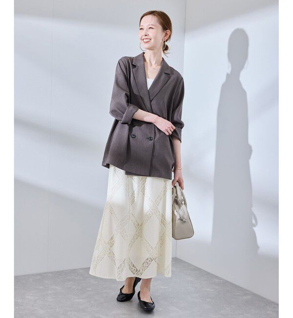 Rope&rsquo;Picnic「ダイアゴナルレーシースカート」|スカート|