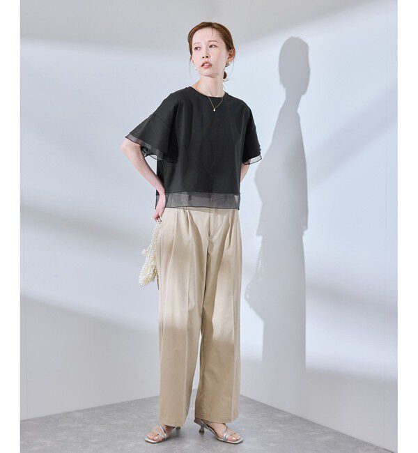 Rope&rsquo;Picnic「【UVカット・接触冷感】着丈が選べる70シルケットシアードッキングトップス」|Tシャツ・カットソー|