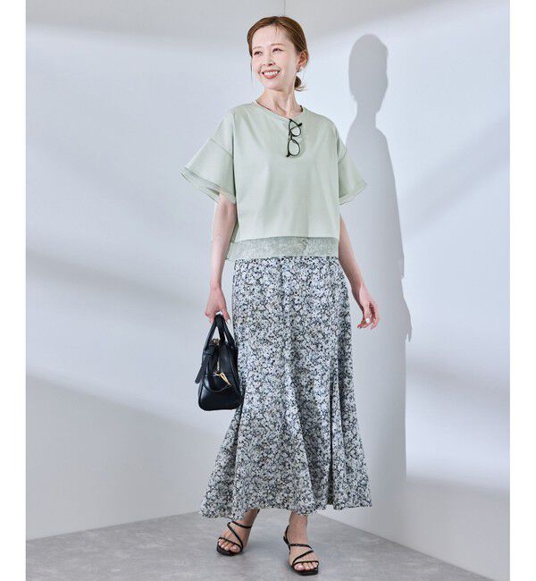 Rope&rsquo;Picnic「【UVカット・接触冷感】着丈が選べる70シルケットシアードッキングトップス」|Tシャツ・カットソー|