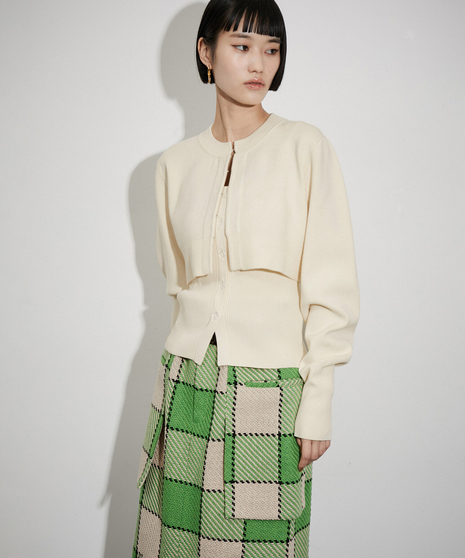 ADAM ET ROPE'「〈SETアイテム〉キャミソールセットクロップドカーディガン」|カーディガン|キナリ(16)