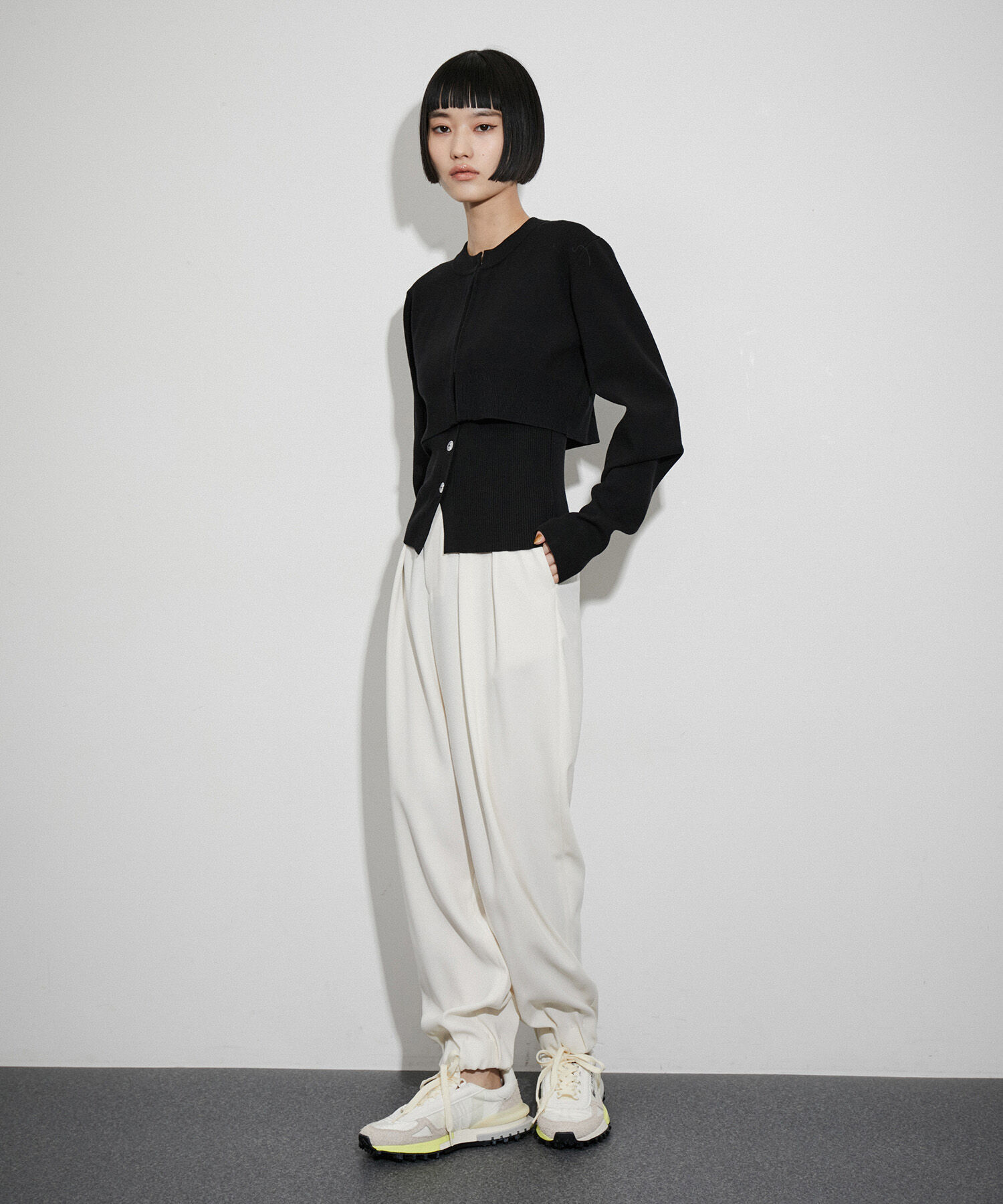 ADAM ET ROPE'「〈SETアイテム〉キャミソールセットクロップドカーディガン」|カーディガン|