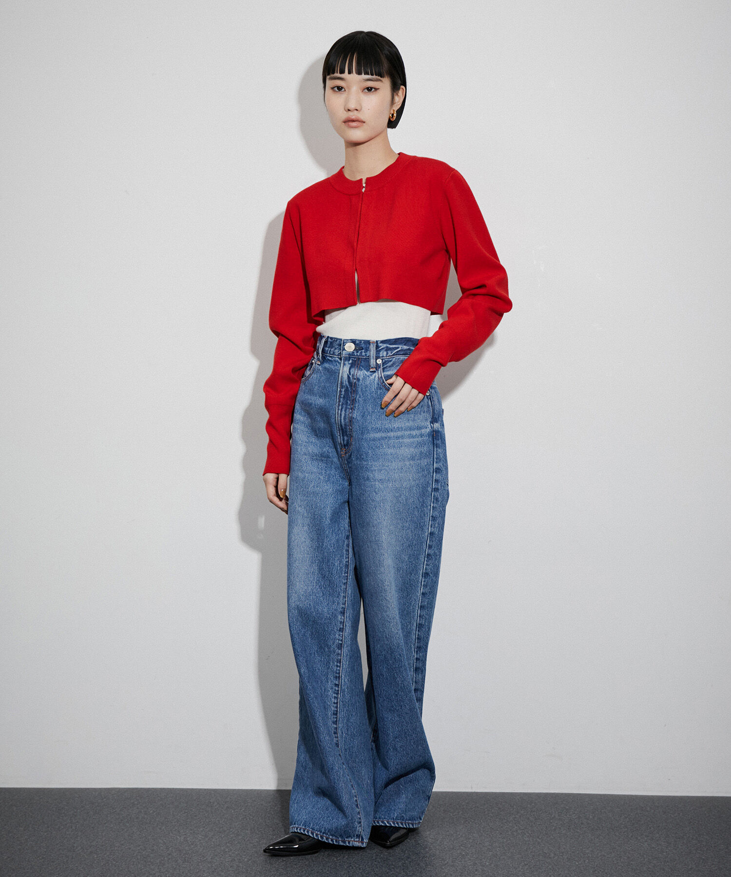 ADAM ET ROPE'「〈SETアイテム〉キャミソールセットクロップドカーディガン」|カーディガン|