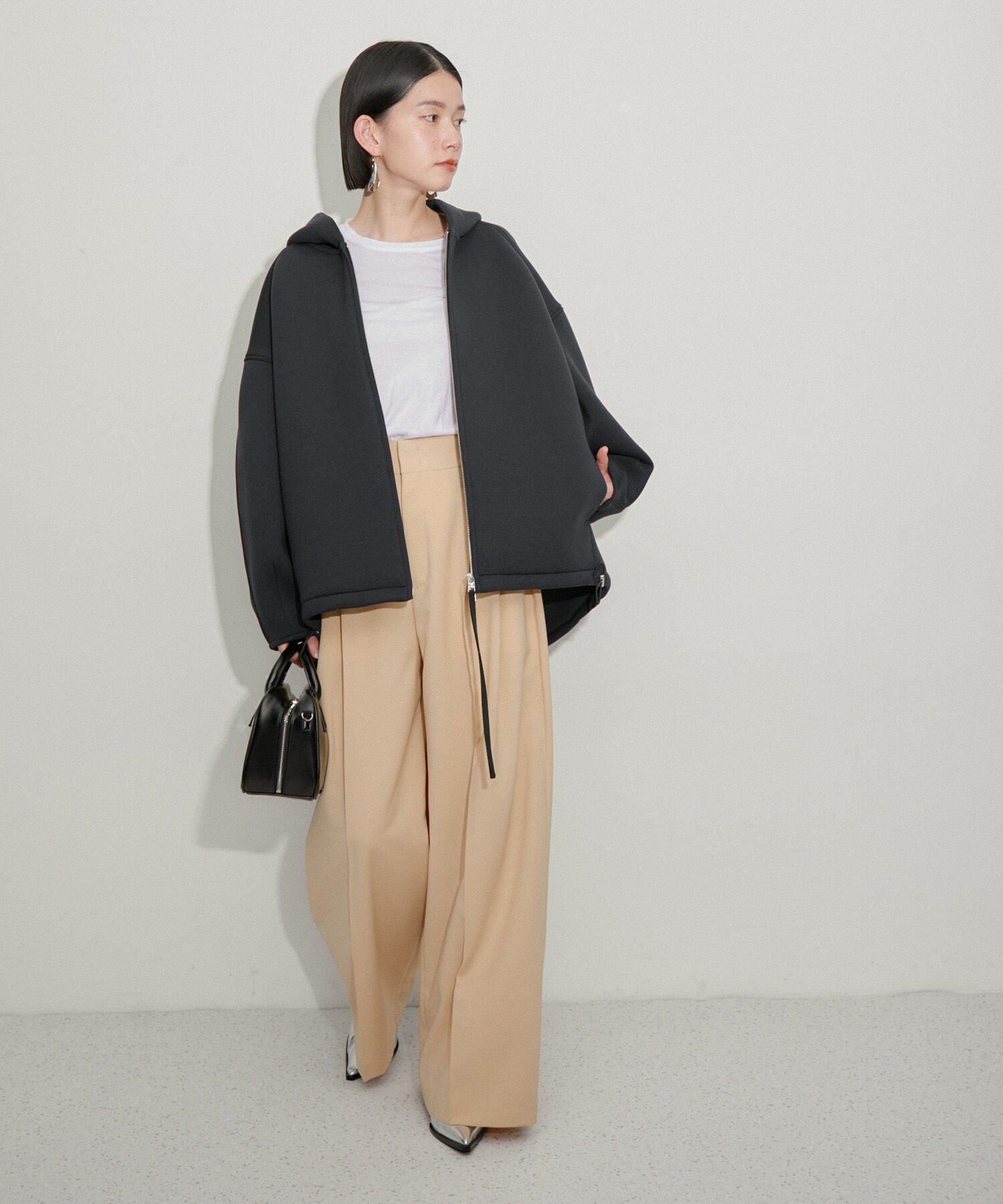 ADAM ET ROPE'「【サステナブル】フーディージップブルゾン」|ブルゾン・スタジャン|