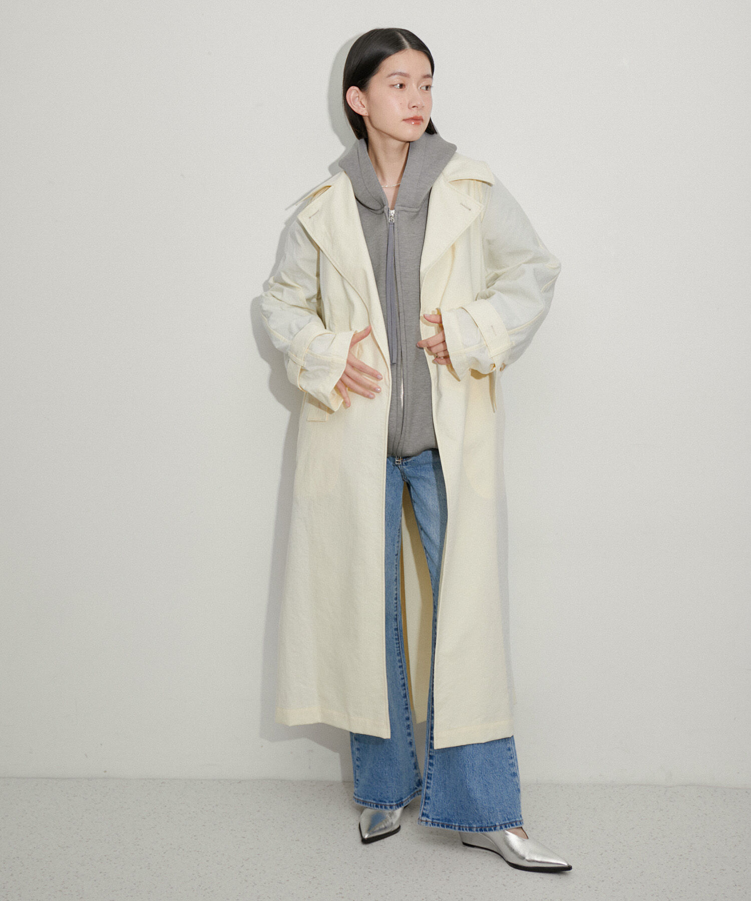 ADAM ET ROPE'「【サステナブル】フーディージップブルゾン」|ブルゾン・スタジャン|