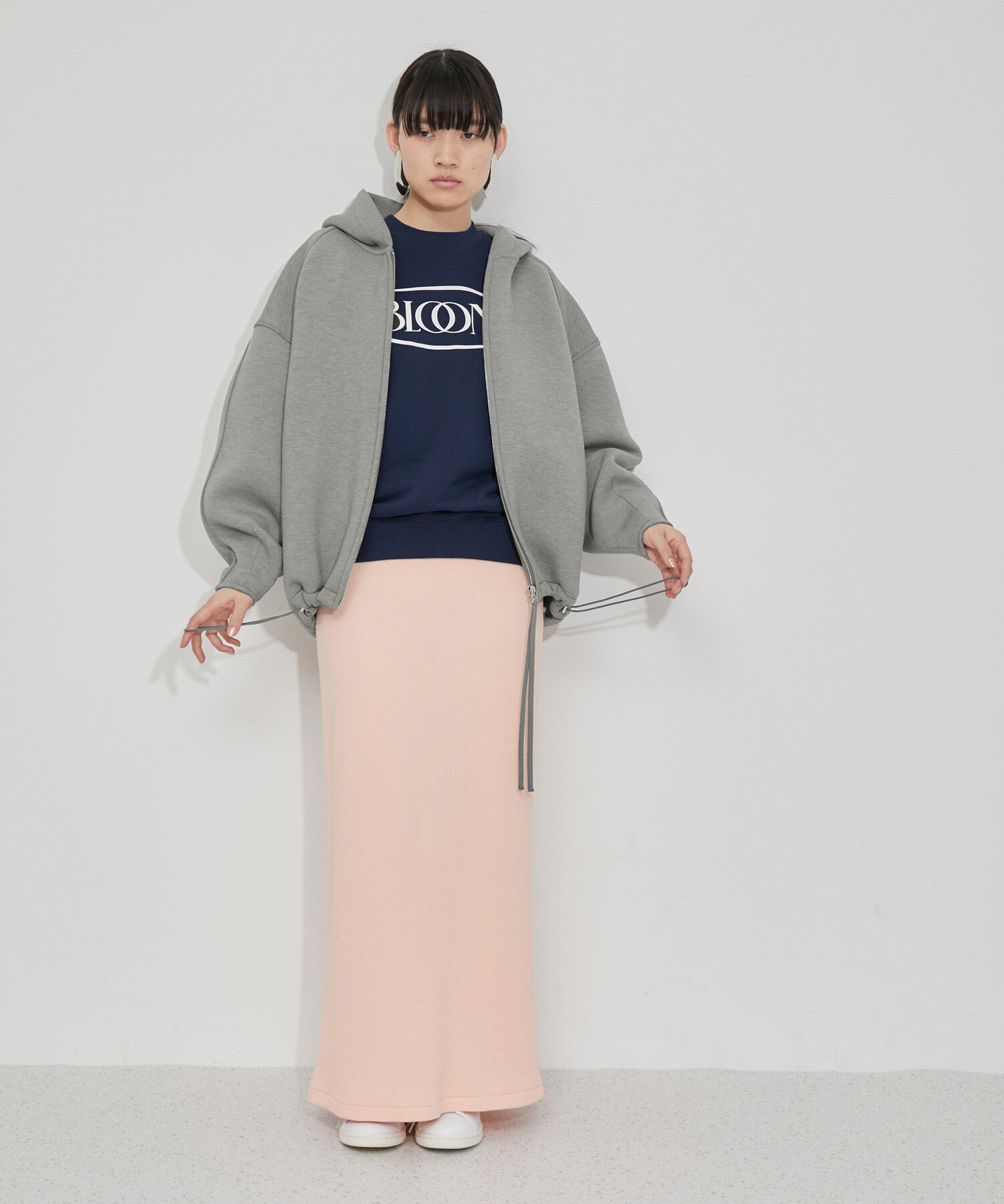 ADAM ET ROPE'「【サステナブル】フーディージップブルゾン」|ブルゾン・スタジャン|