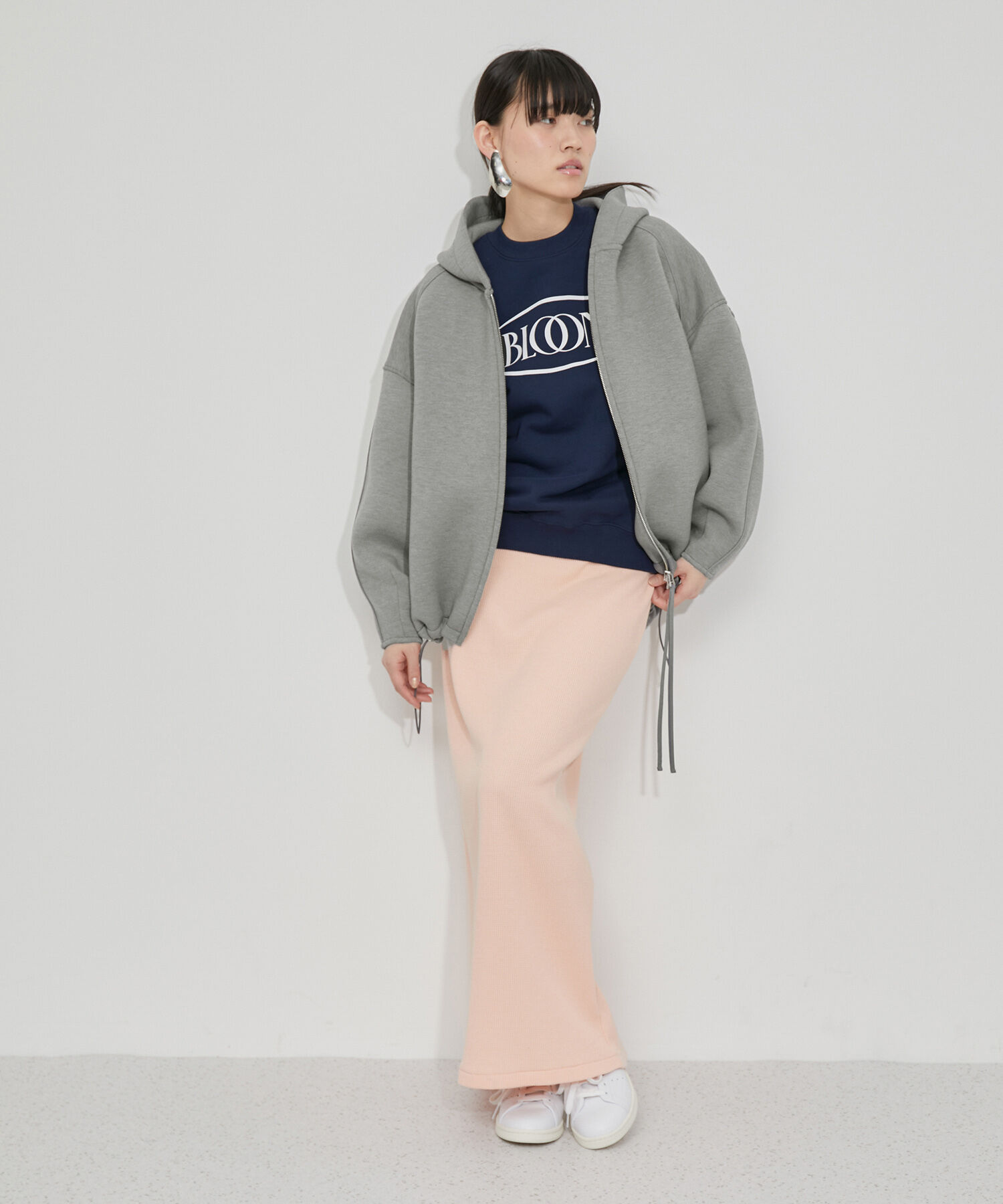 ADAM ET ROPE'「【サステナブル】フーディージップブルゾン」|ブルゾン・スタジャン|