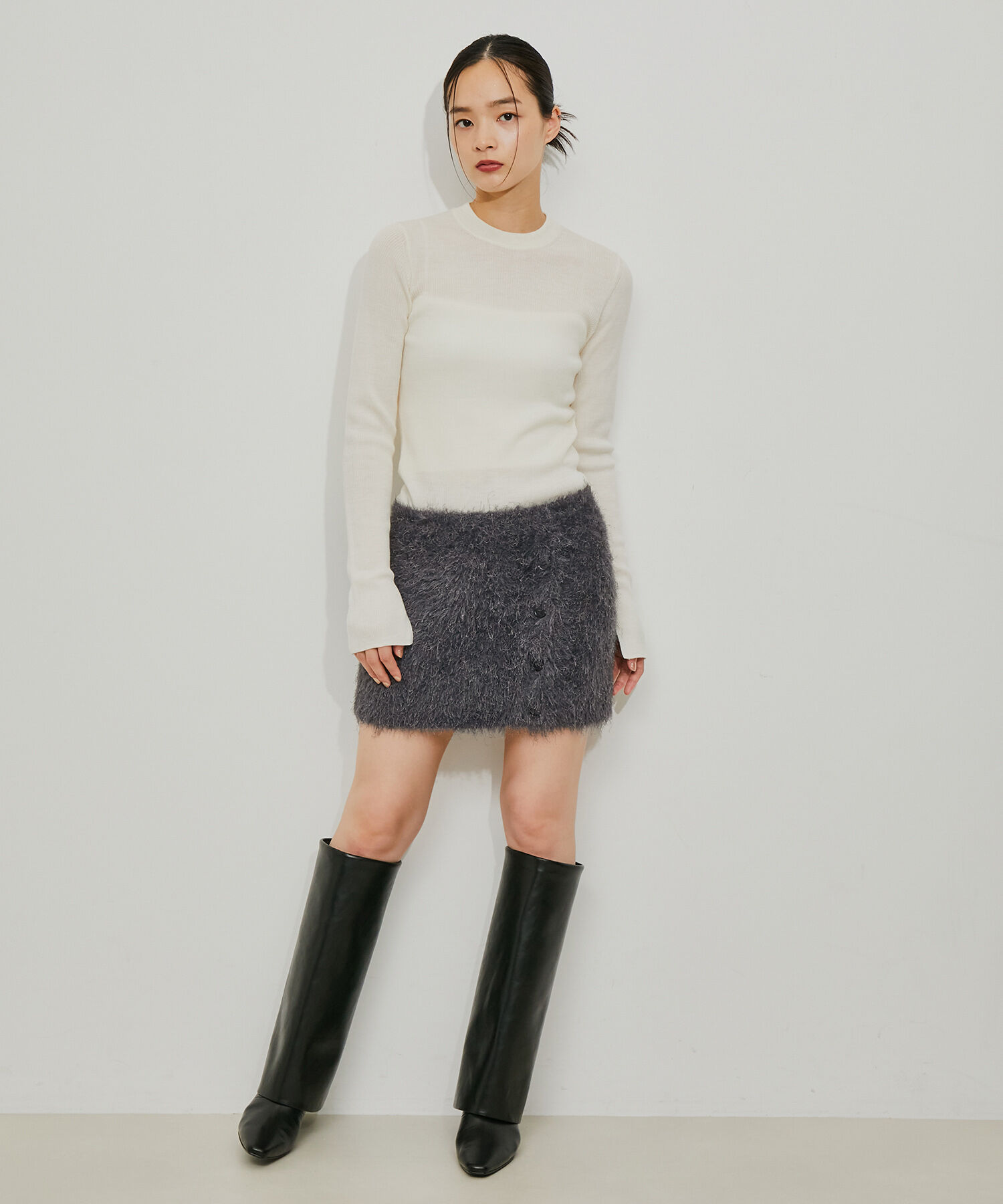 ADAM ET ROPE'「フラッフィーミニスカート」|スカート|