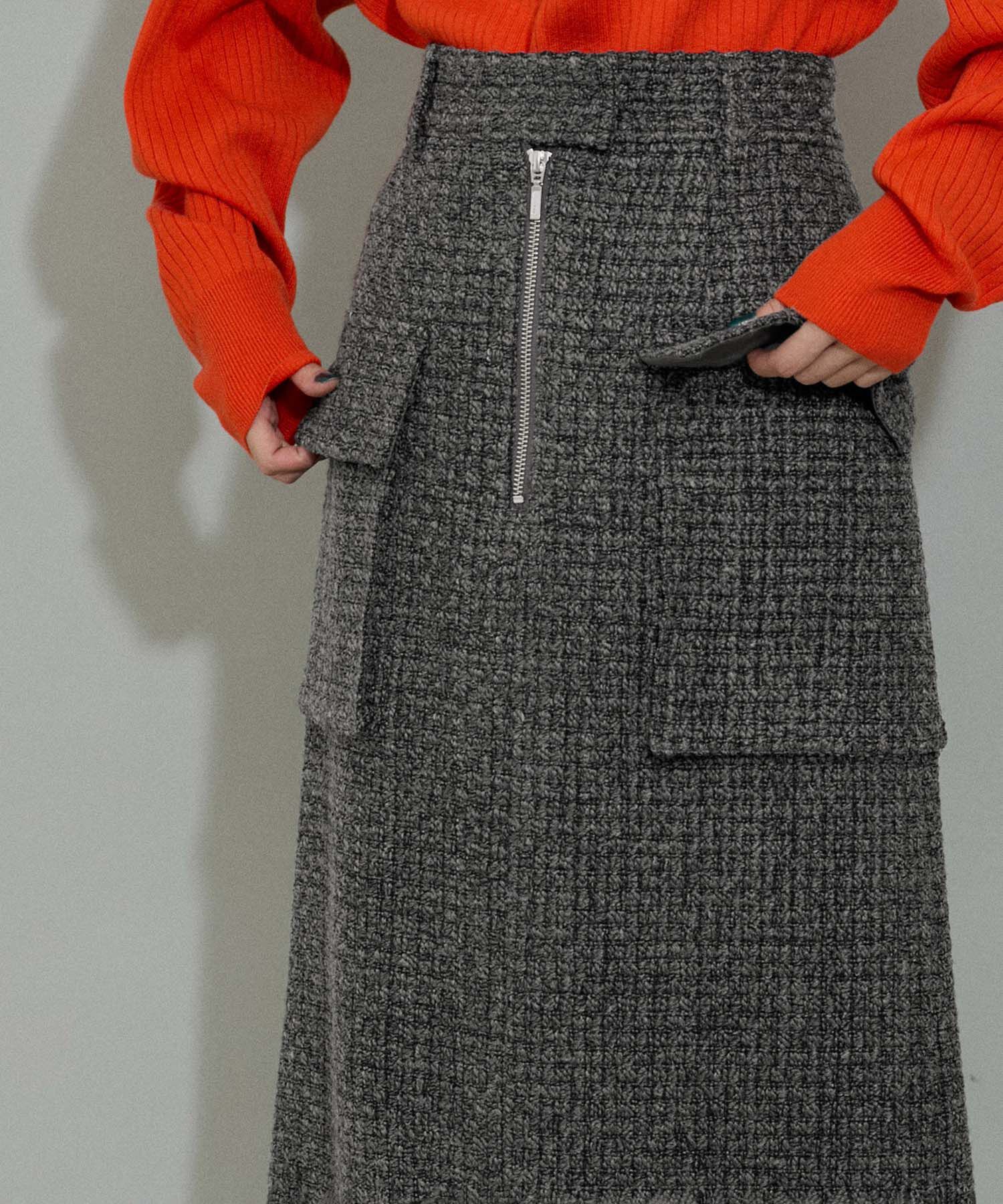 ADAM ET ROPE'「【WEB限定】フロントジップタイトスカート」|スカート|