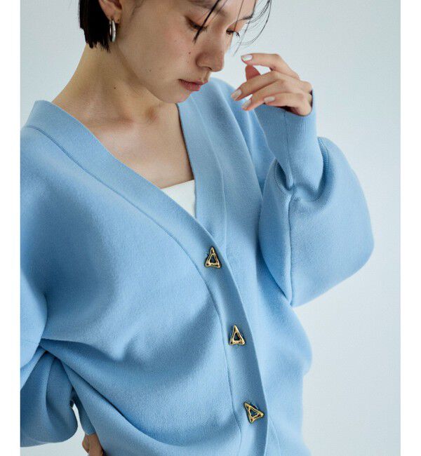 ADAM ET ROPE'「トライアングルボタンミドルカーディガン」|カーディガン|