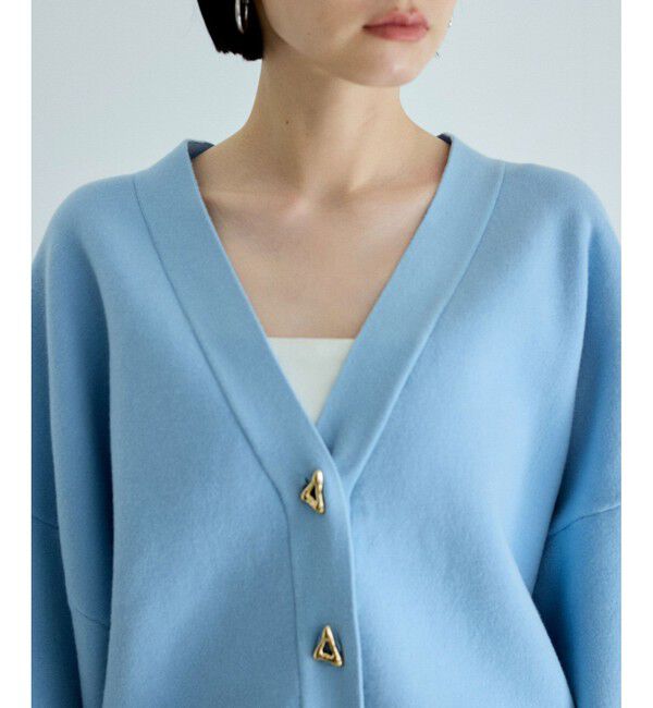 ADAM ET ROPE'「トライアングルボタンミドルカーディガン」|カーディガン|