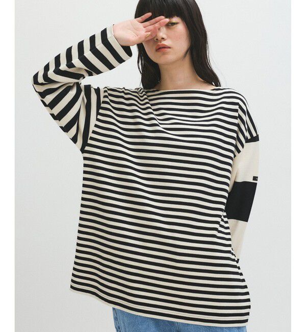 ADAM ET ROPE'「【G.F.G.S. for ADAM ET ROPE'】別注ボートネックボーダー」|Tシャツ・カットソー|クロメイン