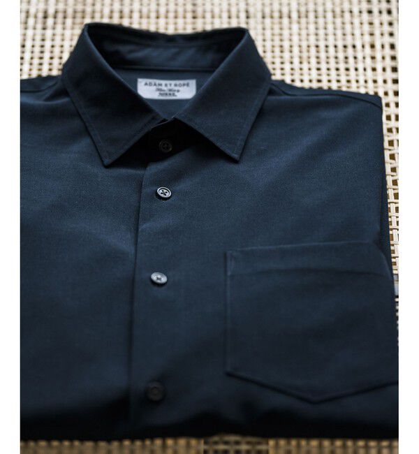 ADAM ET ROPE'「【NIKKE】レギュラーカラー シャツ / ウォッシャブル」|シャツ・ブラウス|ブラック(01)