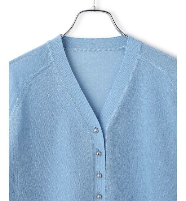 ADAM ET ROPE'「【WEB限定】・【サステナブル】メニーボタンシアーニットカーディガン」|カーディガン|