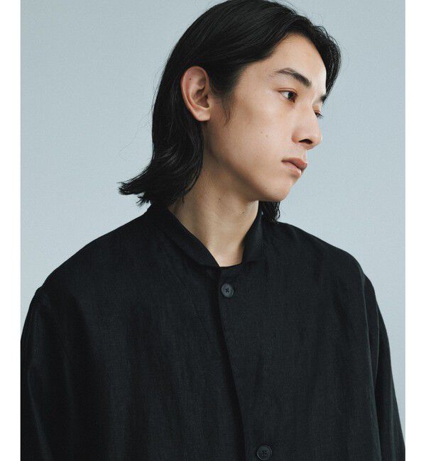 ADAM ET ROPE'「ボックスシルエット リネン シャツ ジャケット / セットアップ可能」|テーラードジャケット|