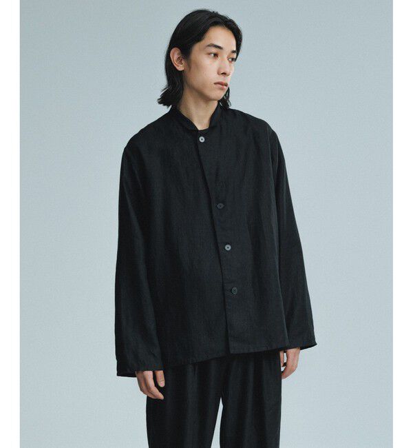 ADAM ET ROPE'「ボックスシルエット リネン シャツ ジャケット / セットアップ可能」|テーラードジャケット|