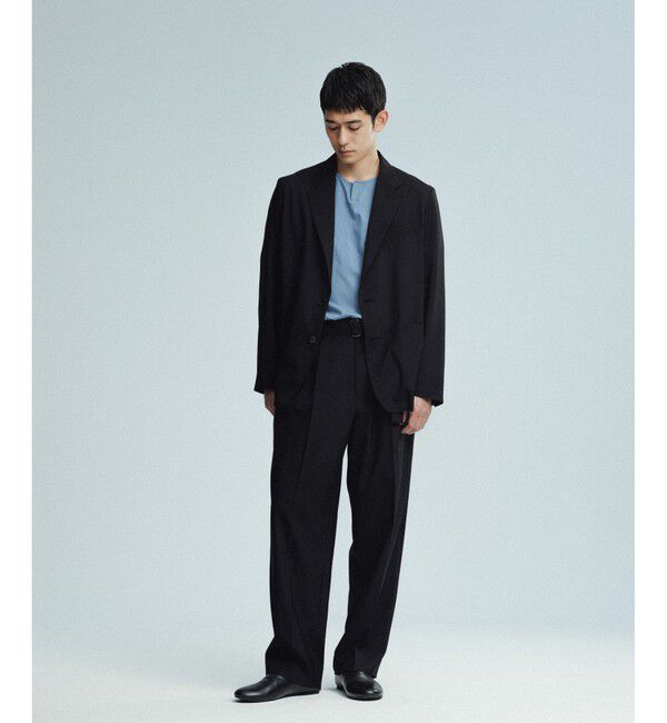 ADAM ET ROPE'「サマーウーステッド ボックスシルエット アンコンジャケット / セットアップ可能」|テーラードジャケット|