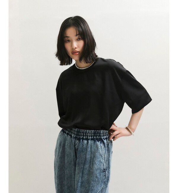 ADAM ET ROPE'「【サステナブル】サテンTブラウス」|シャツ・ブラウス|