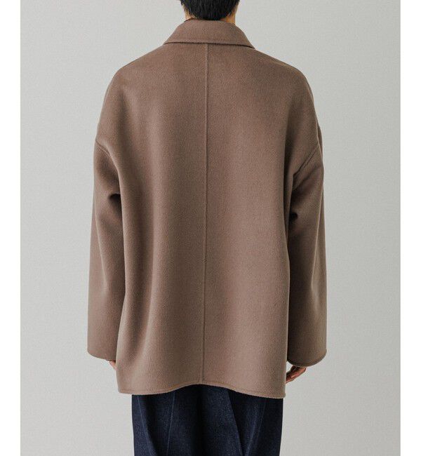 メリノウール ダブルフェイス ショート ステンカラーコート（ADAM ET