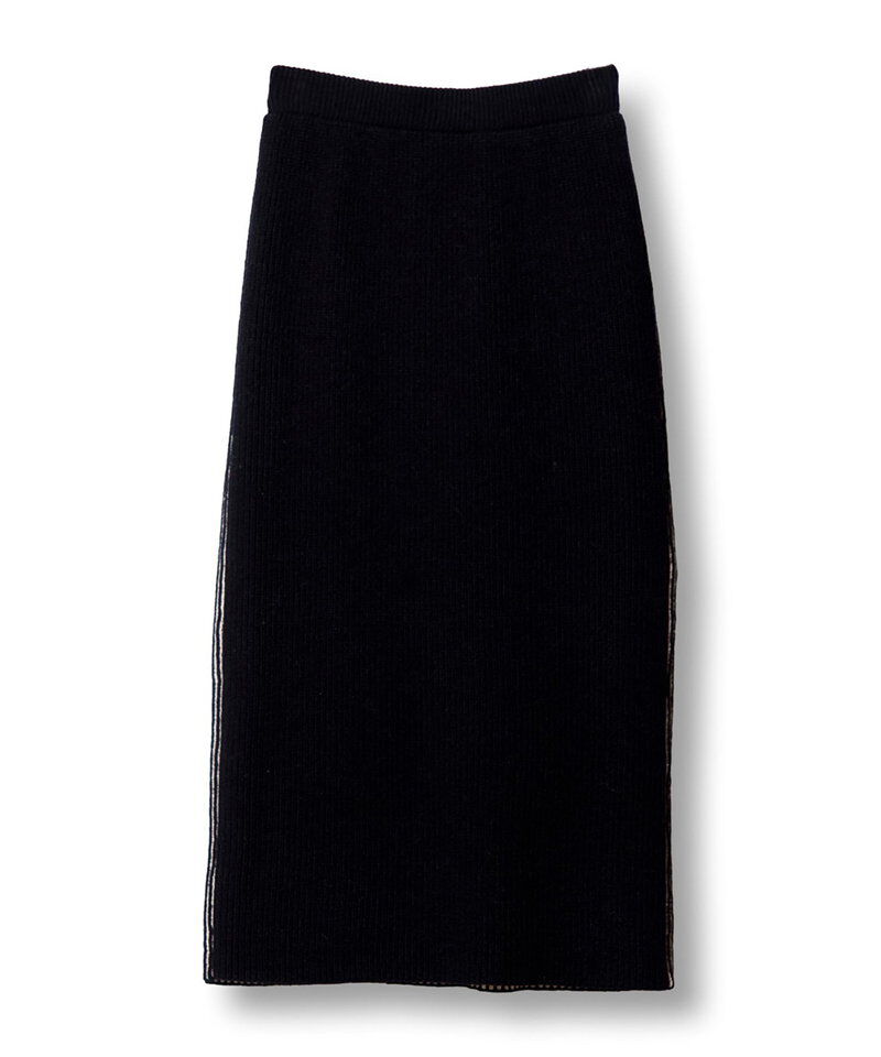  「畦ストライプニットスカート」|タイト|