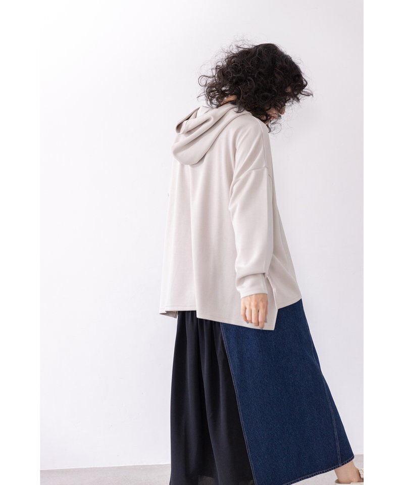  「イレギュラーヘムフードプルオーバー」|パーカー|