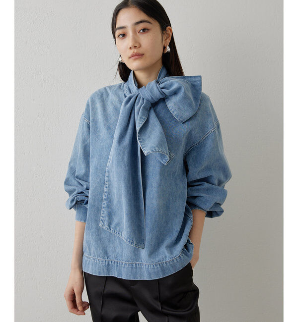  「DENIMボウブラウス」|シャツ・ブラウス|