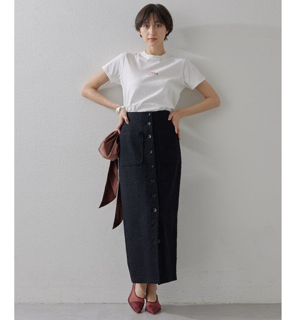 THE PAUSE「【THE PAUSE】THE PAUSE刺繍Tシャツ」|Tシャツ・カットソー|