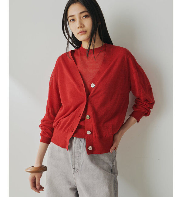  「シアーリネンカーディガン」|ニット・セーター|