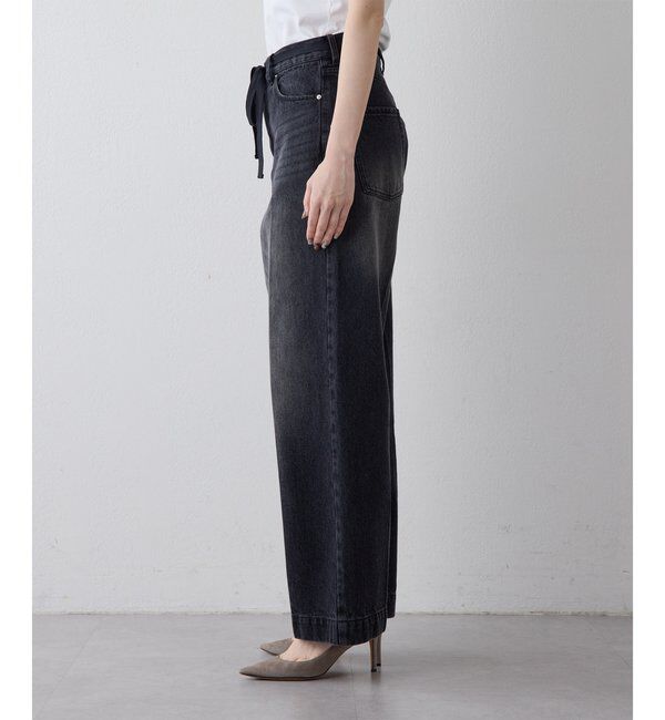  「センタープレスブラックデニムパンツ」|デニム|