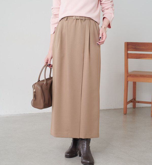  「ウールライクベルテッドスカート」|スカート|