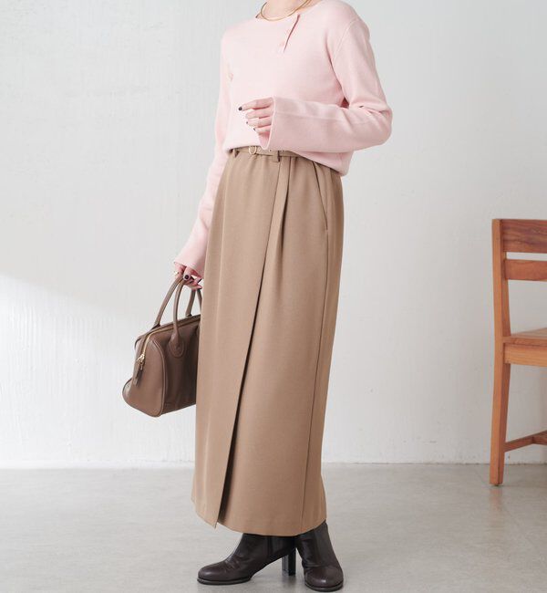  「ウールライクベルテッドスカート」|スカート|