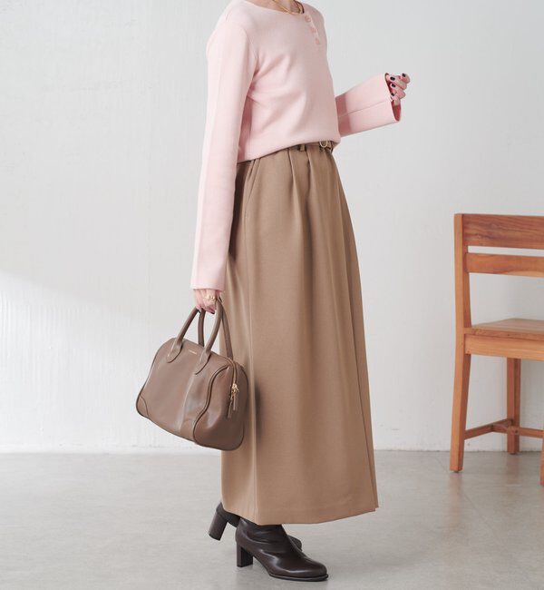  「ウールライクベルテッドスカート」|スカート|