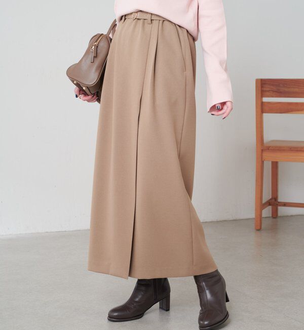  「ウールライクベルテッドスカート」|スカート|
