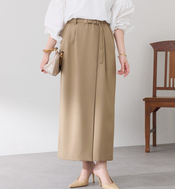 「ウールライクベルテッドスカート」|スカート|