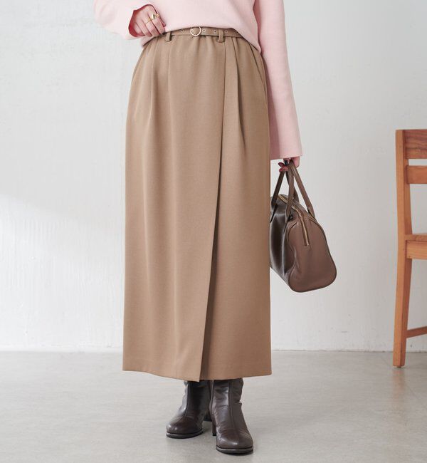  「ウールライクベルテッドスカート」|スカート|