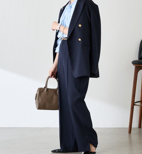  「ウールライクストレートパンツ」|チノ|