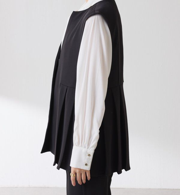  「【お尻周りカバー】ツイルプリーツジレ/セットアップ/セレモニー」|ベスト・ジレ|