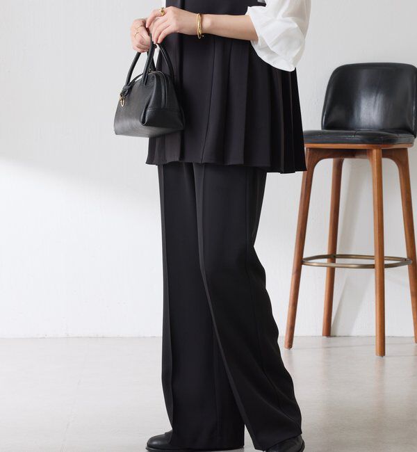  「【２サイズ展開】ツイルフレアパンツ/セットアップ/セレモニー」|チノ|