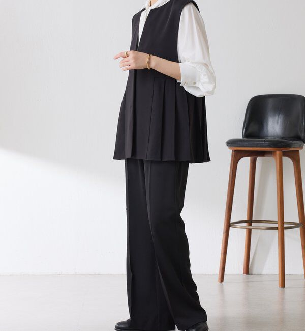  「【２サイズ展開】ツイルフレアパンツ/セットアップ/セレモニー」|チノ|